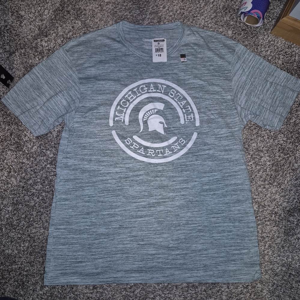 Michigan State Spartans Green And White T-Shirt